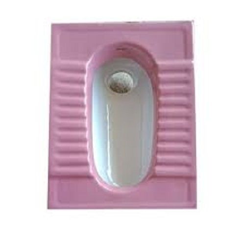 Pink Ceramic Squatting Pan Toilet Seat With Silicone Cover And Ergonomically Designed