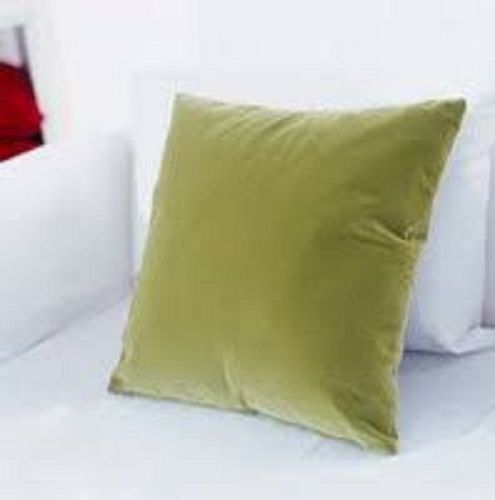 Cotton Light Weight, Soft And Comfortable Green Plain Pillow For Home And Office Pillow Filling: Silk