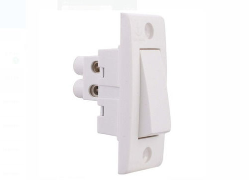 Durable Long Lasting Rectangle Plastic White Electrical Switch, Ip Rating Ip54, Current 6 Ampere Max. Voltage: 12 Volt (V)