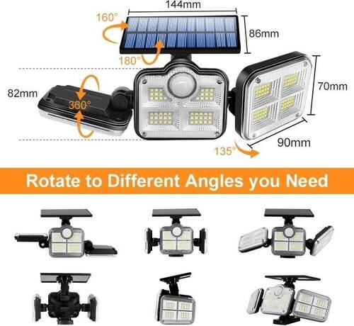 Durable Weather Resistant Solar Lights Panel With Long Lasting Battery