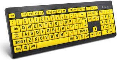 Easy To Use Light Weight Black And Yellow Computer Typing And Gaming Keyboard