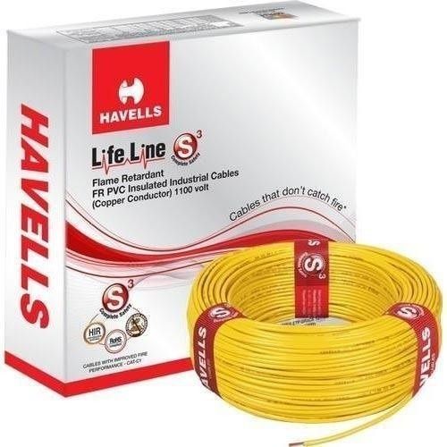 Flame Retardant Pvc Insulated Havells Yellow House Wires Conductor Material: Copper