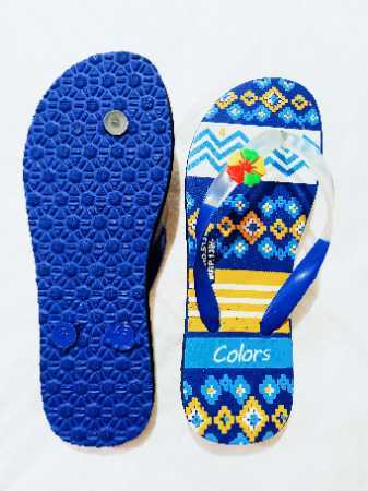 Red Blue Green Light Weight, Flexible And Stylish Ladies Chappal For Daily Wear With 3 Months Warranty