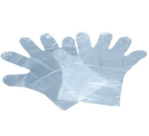 Non-Toxic And Latex Free Plain Transparent Full Fingered Disposable Plastic Hand Gloves 