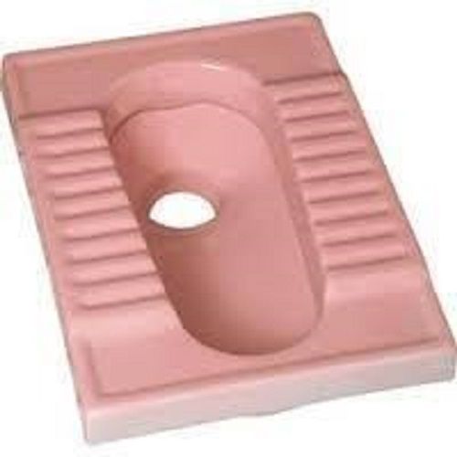 Peach Color Squatting Pan Toilet Seat With Silicone Cover And Ergonomically Designed Installation Type: Floor Mounted