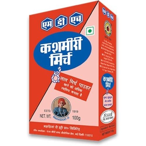 खाना पकाने के लिए मसालेदार गर्म प्राकृतिक स्वाद से भरपूर रंग का सूखा हुआ Mdh कश्मीरी मिर्च मसाला