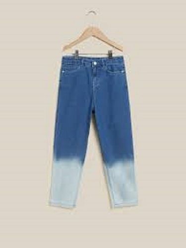 No Fade Stylist Cool Trendy And Comfortable Shaded Knee Length Highly Breathable Jeans