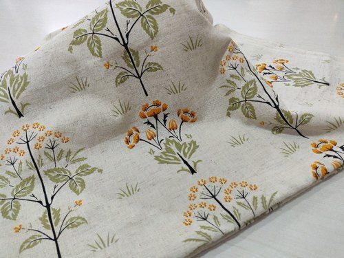 Washable Simple Elegant Stylish Look Gorgeous And Beautiful White Green Floral Designprinted Cotton Fabric