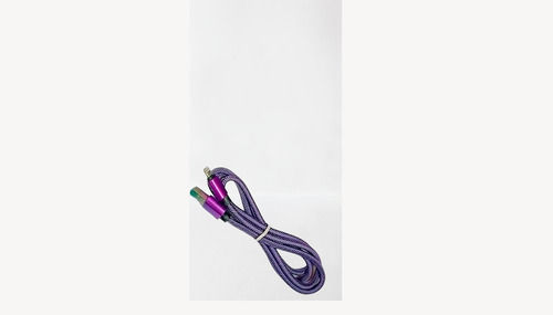 2.4 Amp Purple Rubber Body 1.2 Meter Fast Charging Iphone Data Cable