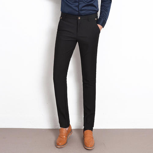 Buy Regular Fit Men Trousers Black Poly Cotton Blend for Best Price  Reviews Free Shipping