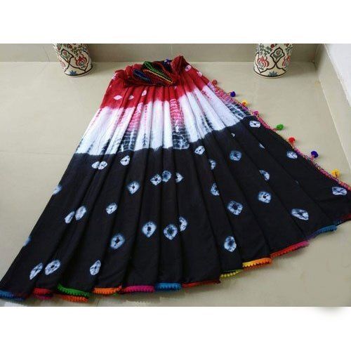 Blue Black With White And Red Color Fancy Printed Cotton Ladies Sarees With Blouse Piece Set