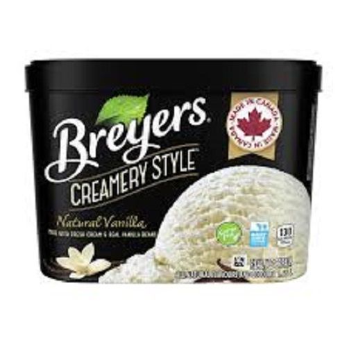 Breyers Natural Vanilla Ice Cream Sweet Delicious Taste For Party Occasion