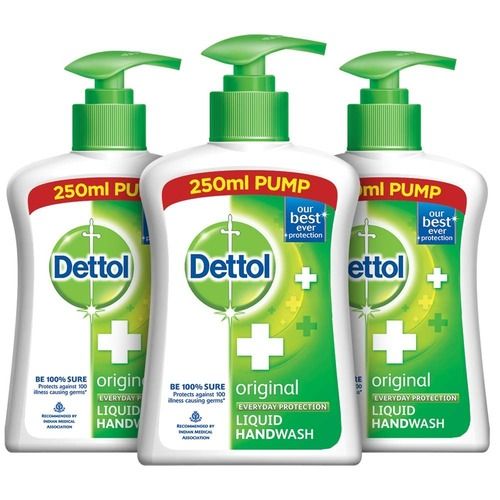 Daily Usable Skin-Friendly Antiseptic Dettol Handwash for Kills 99.9 Percent of Germs and Bacteria Instantly