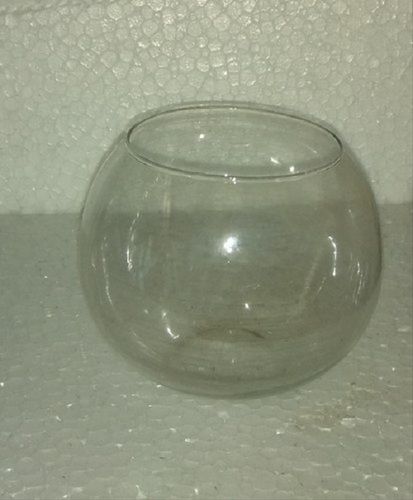 White Highly Durable And Unbreakable Glass Bowl Fish Glass Rolly Polly Decoration