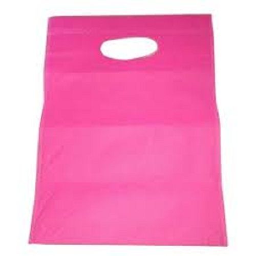 Long Lasting And Durable Plain Pink Color Non Woven Carry Bags