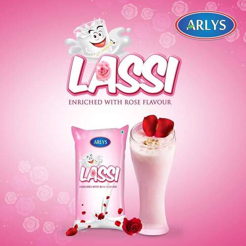 Pink Rose Flavored Sweet Lassi With 170 Ml Size For All Age Groups