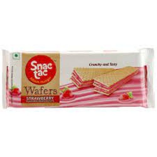 Snactac Strawberry Wafer Biscuit Crispy And Crunchy Sweet Tasty Delicious Fat Contains (%): 12 Percentage ( % )