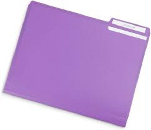 Strong Long Durable And Light Weight Plain Purple Plastic File For Document Storage
