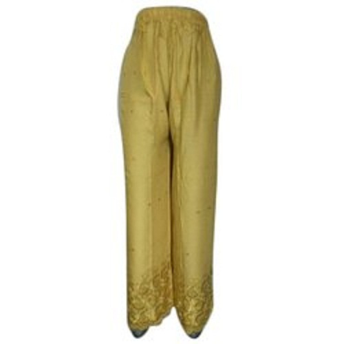 Printed Trousers in the color golden for Women on sale | FASHIOLA INDIA