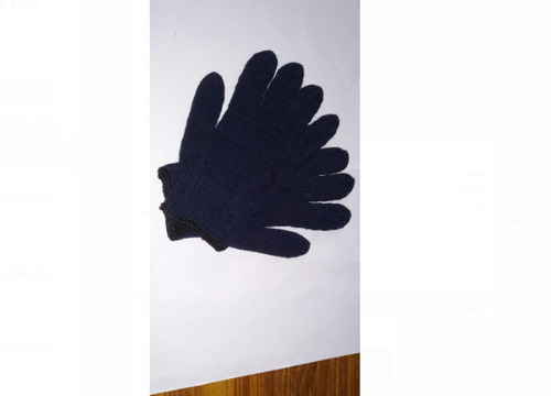 पुरुषों और महिलाओं के लिए नीले काले रंग के ऊनी हाथ के दस्ताने 1 जोड़ी का पैक