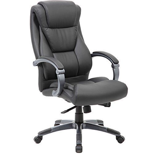 Black Leather Stainless Steel Height 3-4 Feet Weight 20-25 Kg Modern Office Chair