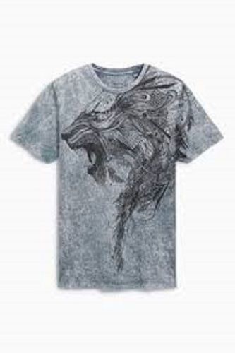 Comfortable Round Neck Half Sleeve Printed Men T-shirt For Casual And Party Wear