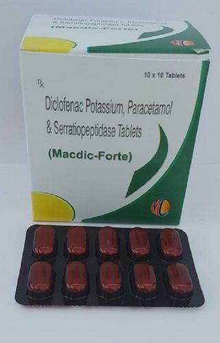 Diclofenac Potassium Paracetamol And Serratiopeptidase Tablets Medicine Raw Materials