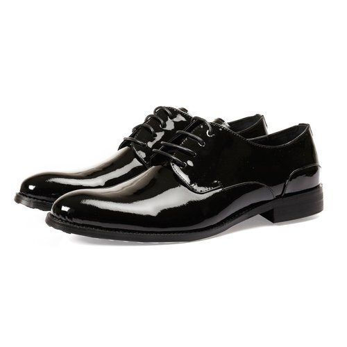 Any Season Mens Leather Black Color Formal Shoes Attractive Sleek And Simple