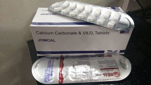 Jomcal Calcium Carbonate Tablets (Pack Size 10X10 Tablets) General Medicines