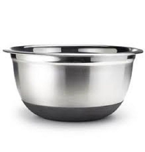 Long Durable And Strong Food Grade Silver Stainless Steel Round Mixing Bowls Size: 2-6