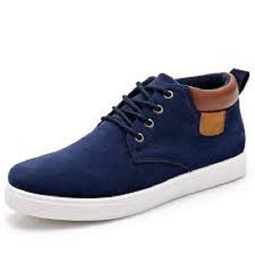 Washable Men Skin Friendly Comfortable, Breathable Cotton Fabric Blue Casual Shoes 