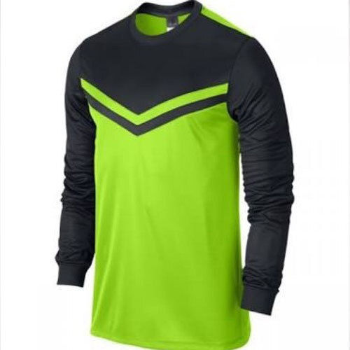 Polyester Plain Full Sleeve Round Neck Cotton Breathable Green Polyster Sports T Shirt For Men