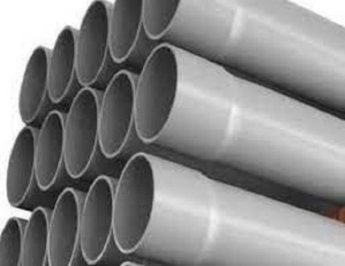 Round Shape Long Lasting And Durable Solid Grey Color Pvc Water Pipes