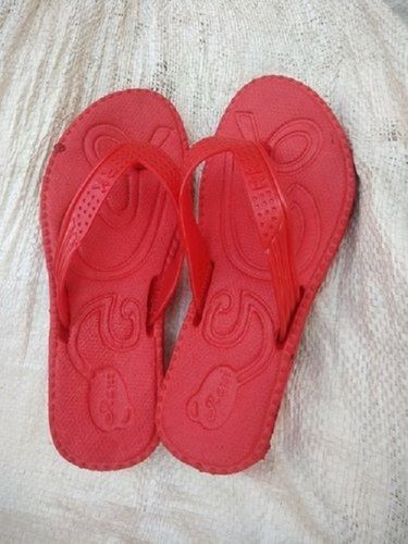 Rubber Strong And Durable Comfortable Easy To Wear Red Flip Flop Slippers