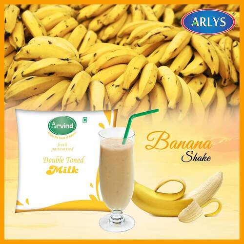 Tasty And Natural Double Toned Milk Shake With Banana Flavor