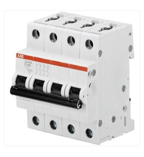 White 16 Amp And Four Pole Abb Mcb Ip20 Application For Household Electricity