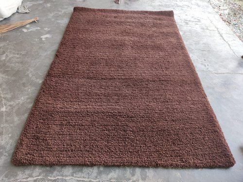 Attractive Look With Super Soft Shaggy Rug Handmade Brown Floor Carpet