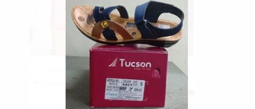 Comfortable And Stylish Pu Sandals For Ladies In Navy Blue And Brown