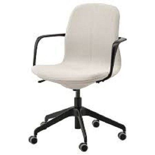 हस्तनिर्मित आरामदायक और टिकाऊ उच्च कुशल मिड बैक प्लेन व्हाइट ऑफिस चेयर