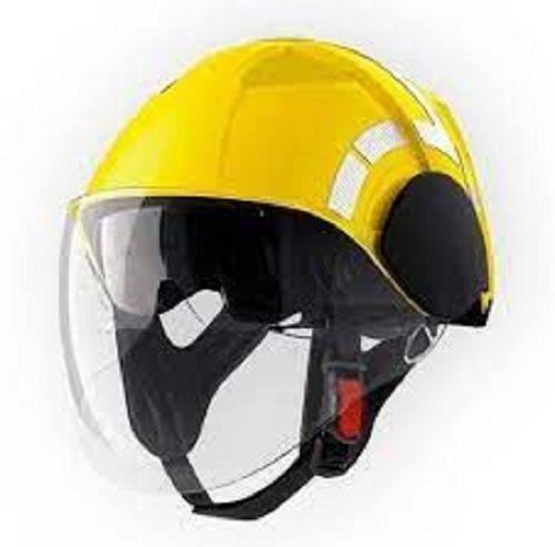 Durable And Long Lasting Cosco Fiber Glass Yellow Fire Man Safety Helmet