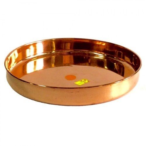 Golden Colour Pooja Brass Plate Stylish Beautiful For Worship And Decoration Purpose