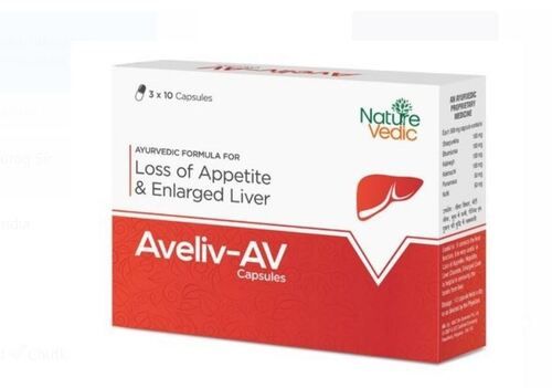 Loss Of Appetite And Enlarged Liver Aveliv-Av Capsules, Pack Of 3 X 10 Capsules
