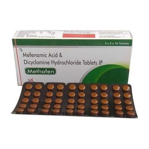 Methafen Mefenamic Acid And Dicyclomine Hydrochloride Tablets General Medicines