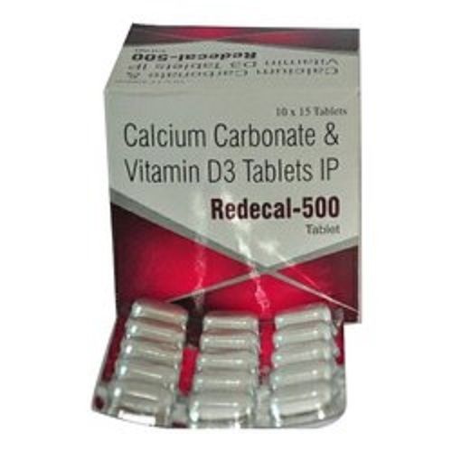 Redecal-500 Calcium Carbonate Vitamin D3 Tablets