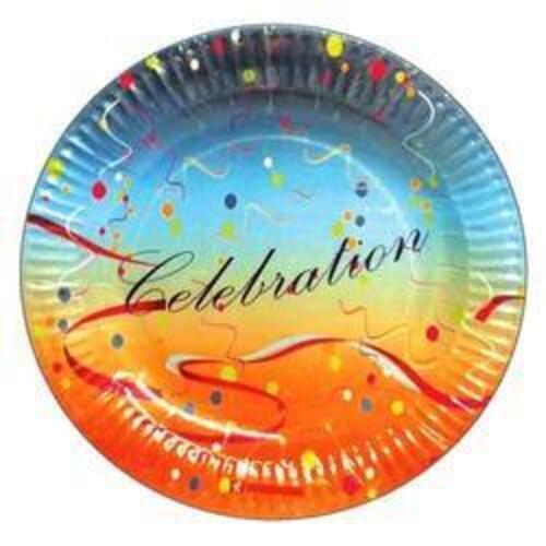 Multi Color Round Shape And Printed Disposable Paper Plates With 2 Mm Thickness