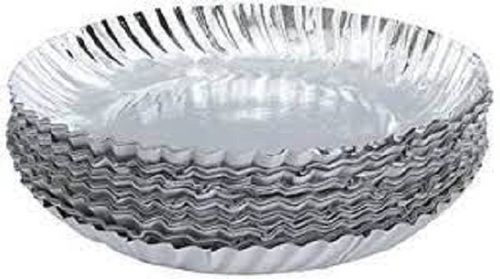 Silver Color Disposable Paper Plates For Party Function And Occasional Use