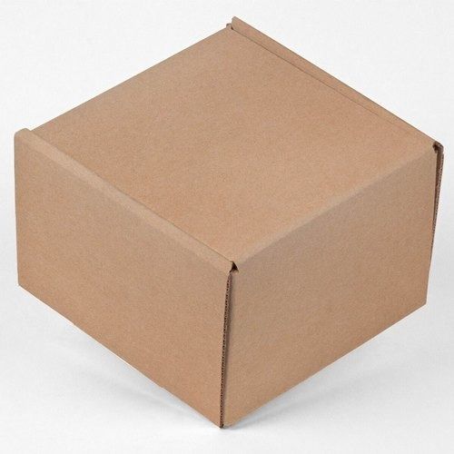 Paper Square Shape And Brown Color Corrugated Packaging Box For Packaging Uses