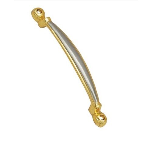 स्मूथ स्टील और गोल्डन कलर क्रिएटिव डिज़ाइन N-107 कैबिनेट हैंडल