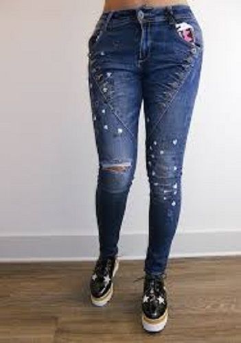 Stylist Cool Trendy And Comfortable Casual Wear Blue Color Ladies Jeans Age Group: >16 Years