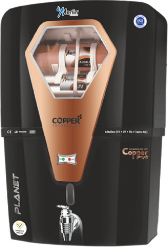 Osmosis Water Purifier - Plastic 36.1 x 35 x 44.7 cm Black Color | 12L Capacity Self-Sterilizing Filter Wall Mounted